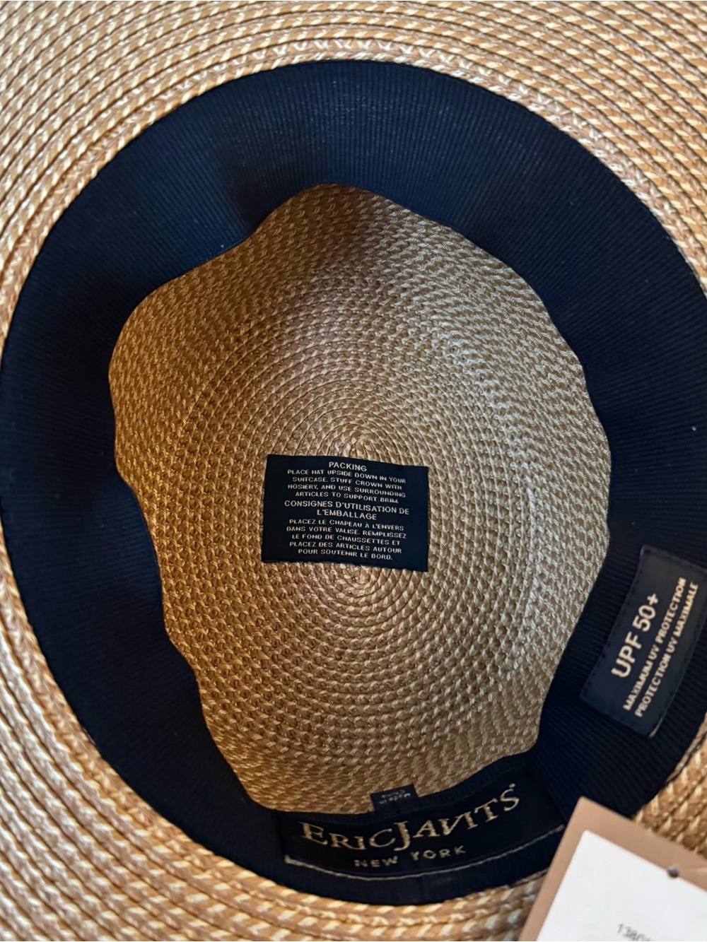 NWT Eric Javits Daphne Hat in Natural Black - Picture 9 of 12